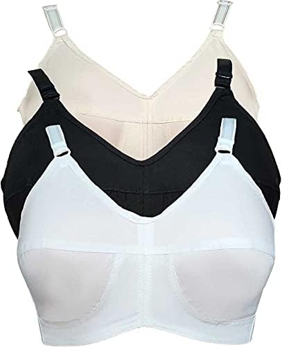 Teenager Bra Women's Cotton Non Padded Wired Regular, Full-Coverage Bra (Teenager 32cm White, Black, Skin)