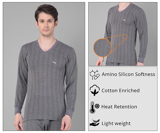 Dollar Ultra Mens Thermal V Neck Full Sleeve Top