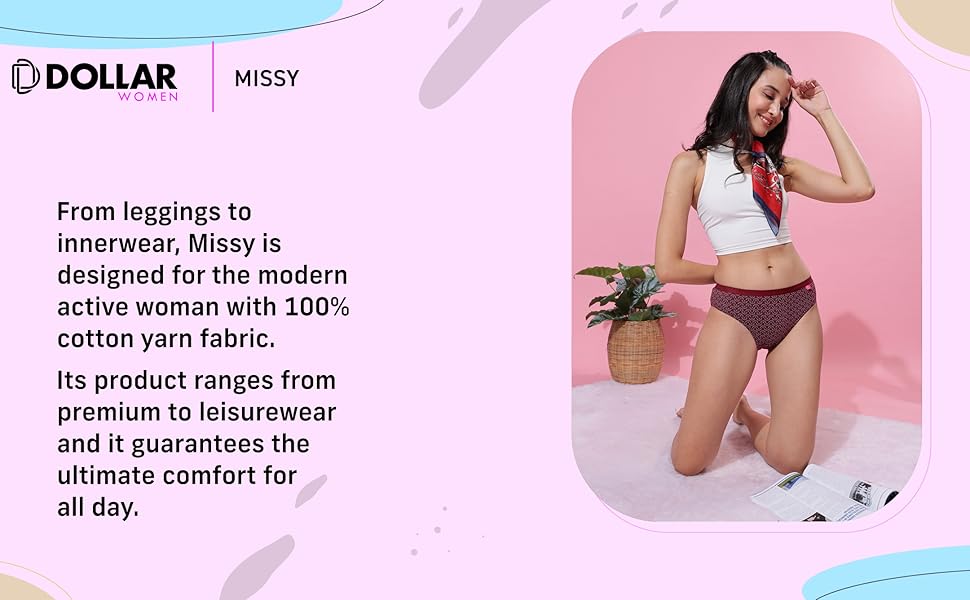 Dollar Women's Hipster Panties Size 80 cm to 110 cm Colour