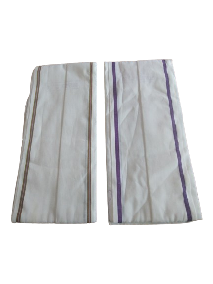 Pure Cotton Soft Gamcha for Men- White Men's gamcha (White) (Set of 1)