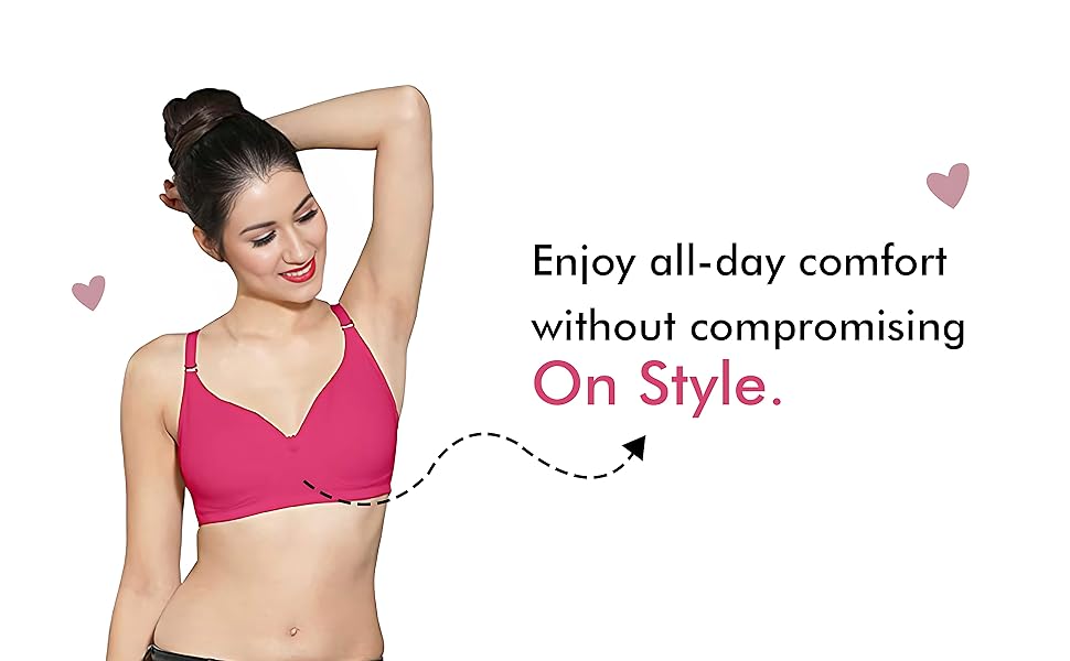 Ingrid  Women Cotton Non-Padded Non-Wired T-shirt Bra  Size 105cm