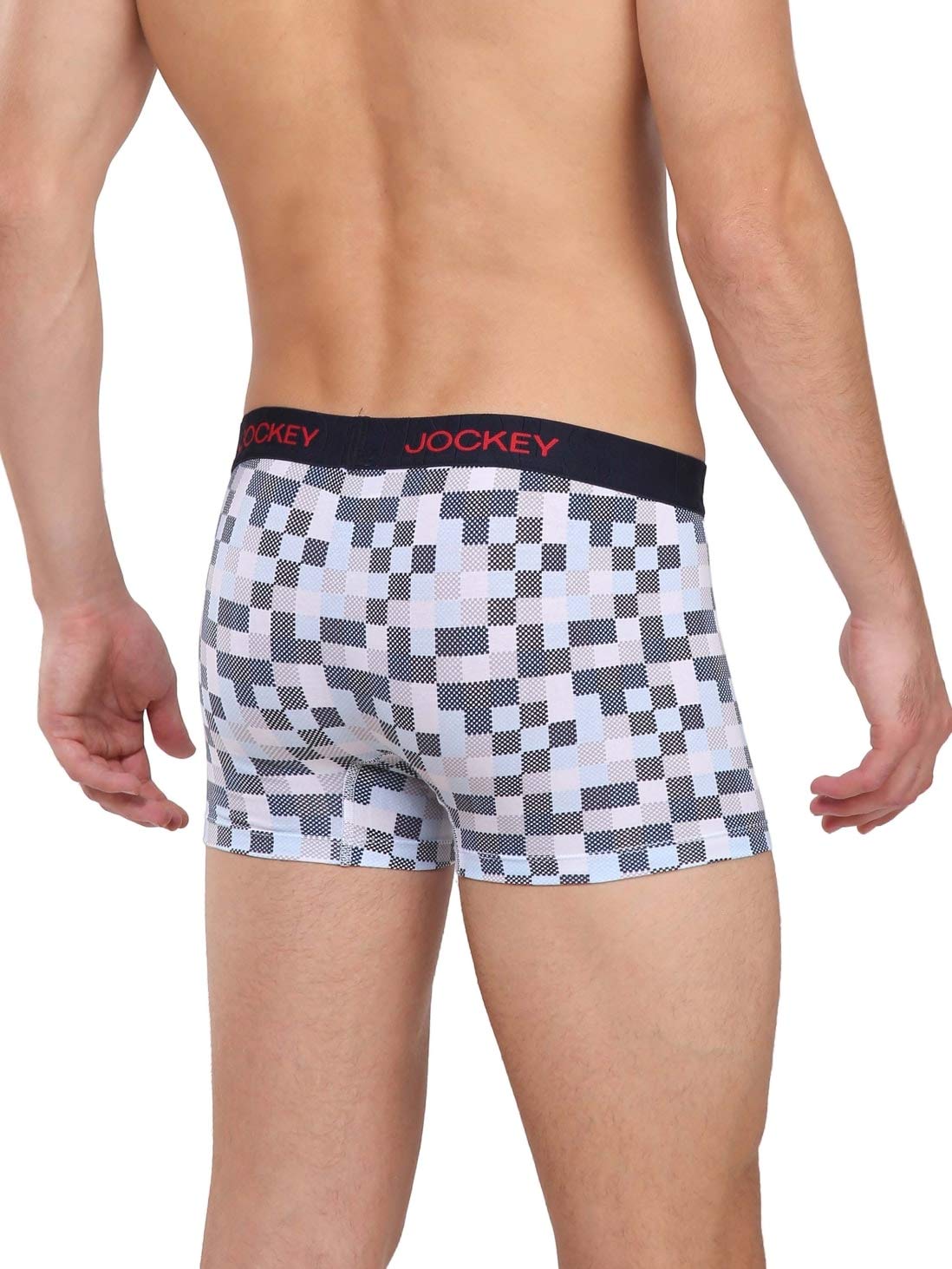 Jockey US63 Men's Super Combed Cotton Elastane Stretch Printed Trunk with Ultrasoft Waistband - XL size 100-105cm (Pack of 1 Prints May Vary)