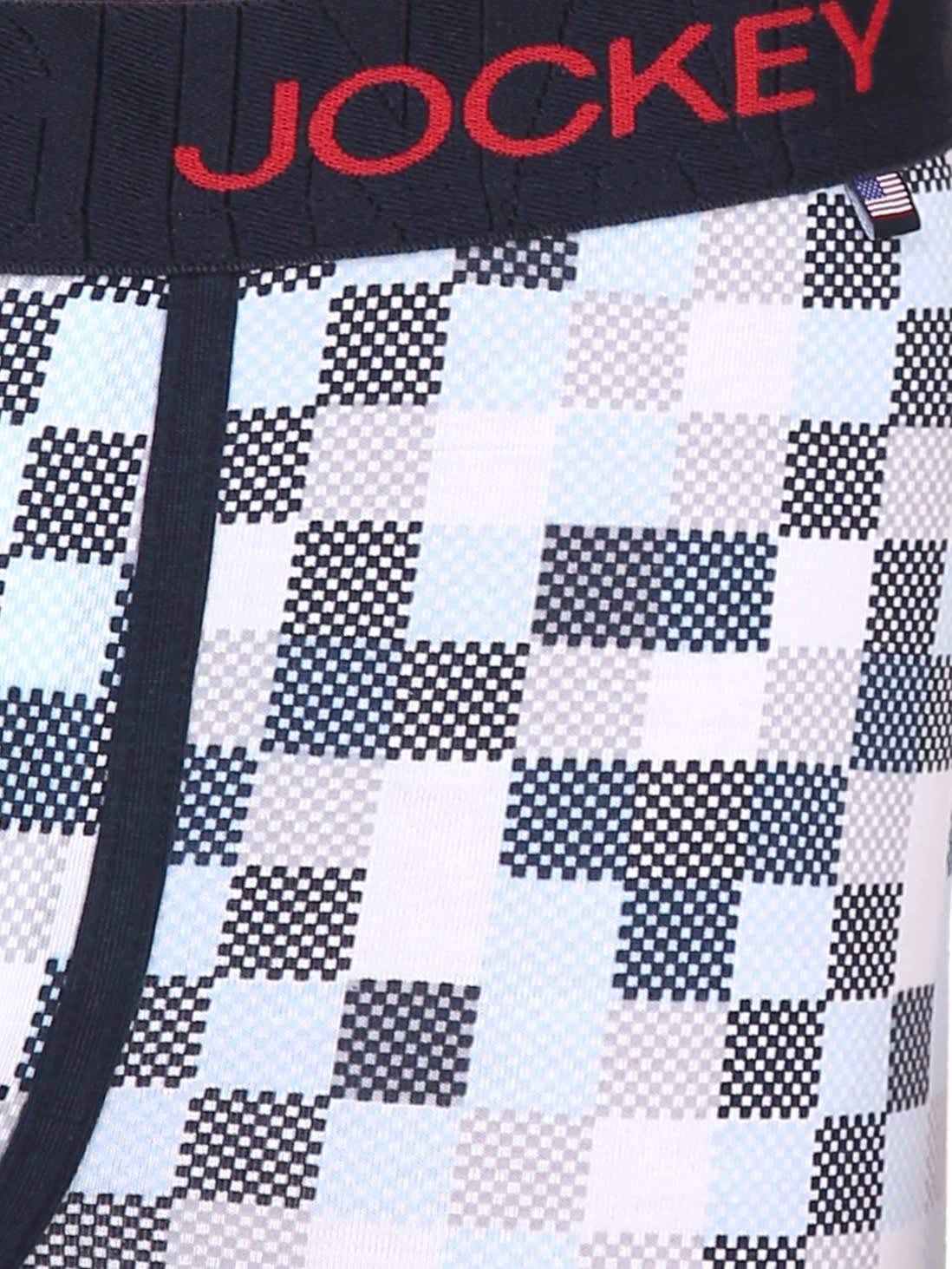 Jockey US63 Men's Super Combed Cotton Elastane Stretch Printed Trunk with Ultrasoft Waistband - XL size 100-105cm (Pack of 1 Prints May Vary)