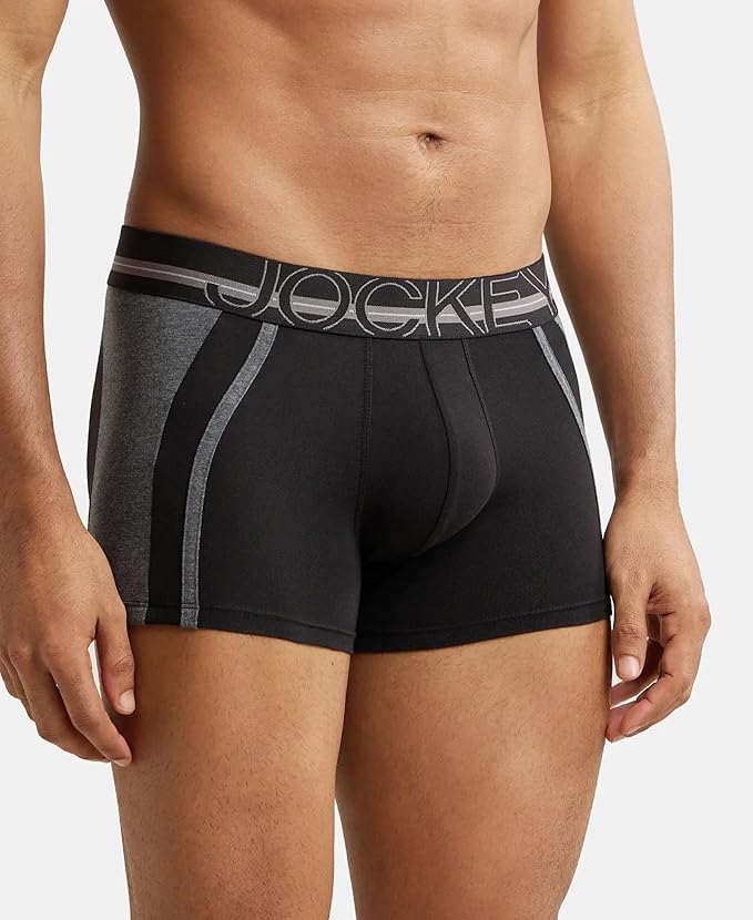Jockey US21 Men's Super Combed Cotton Elastane Stretch Solid Trunk with Ultrasoft Waistband size L 90-95 cm (color may vary)