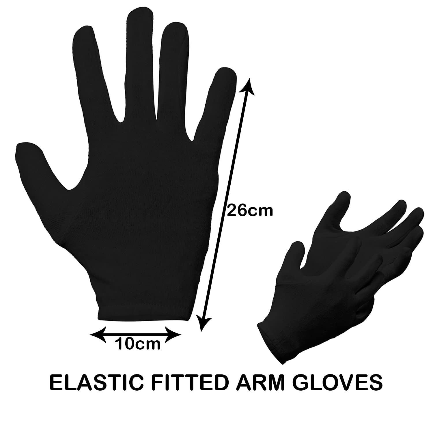 Cotton Summer Gloves | Protection Cotton Gloves for Sun Burns | Dust | Pollution | Gloves For Women and Men | Pack of 1 Pair | Black