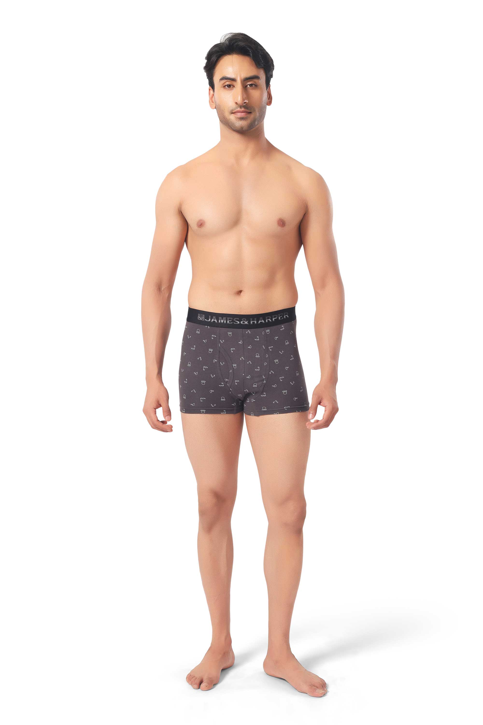 James & Harper Men's Printed Samrat Trunk Size 85 cm Pack of 3