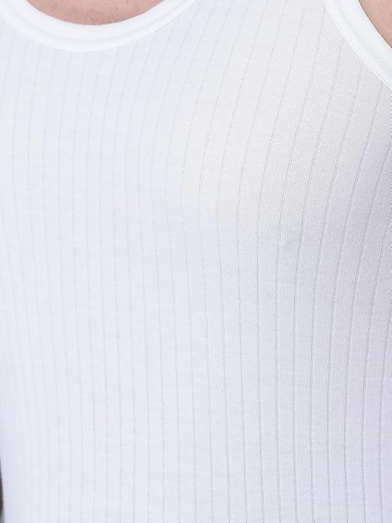 Dollar Hutch White Vest for Men | 100% Cotton Comfortable Innerwear pack of 3