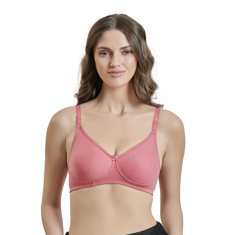 Maroon T-Shirt Bra for Women Lightly Padded Seamless Everyday Comfort Bra