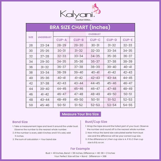 Kalyani Damini Full Coverage Non Padded Cotton Everyday Bra