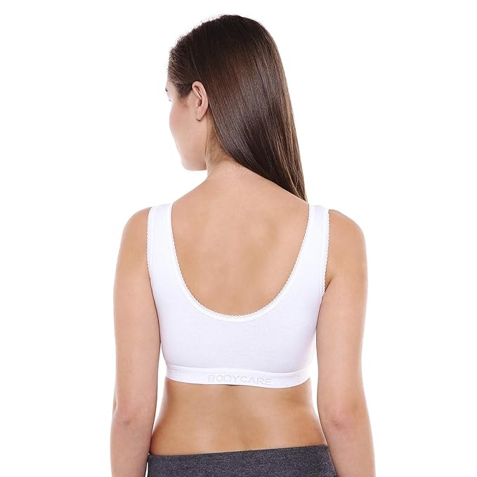 Bodycare Sports Bra 1607 all sizes (75 cm to 100 cm) white and skin colour