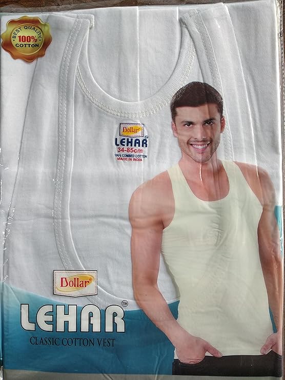 Dollar Lehar Vest (All Sizes 35 cm to 105 cm ) white colour