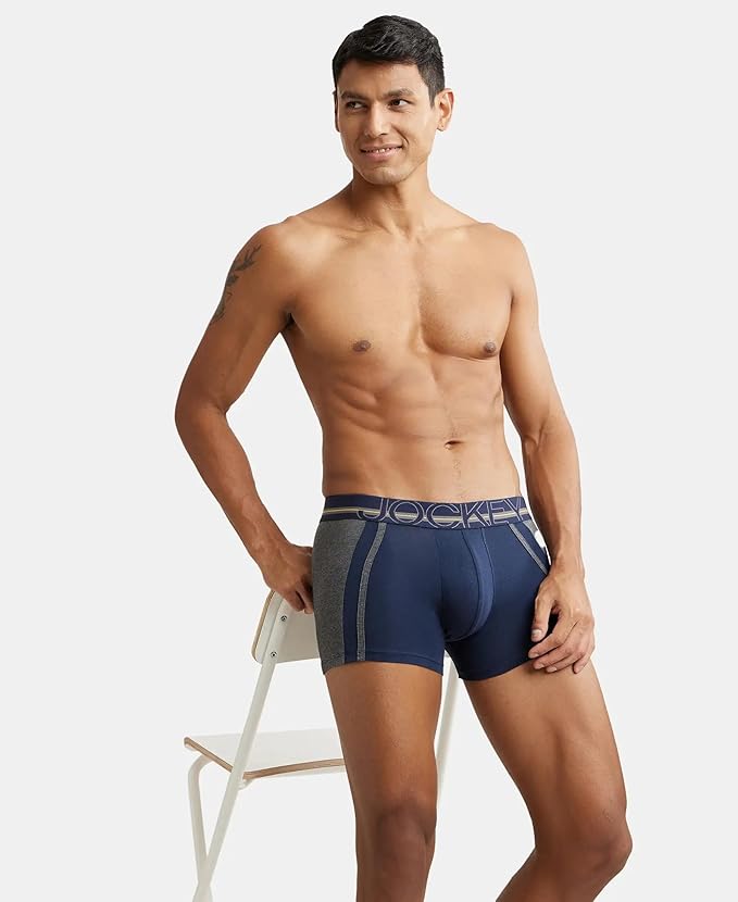 Jockey US21 Men's Super Combed Cotton Elastane Stretch Solid Trunk with Ultrasoft Waistband size L 90-95 cm (color may vary)