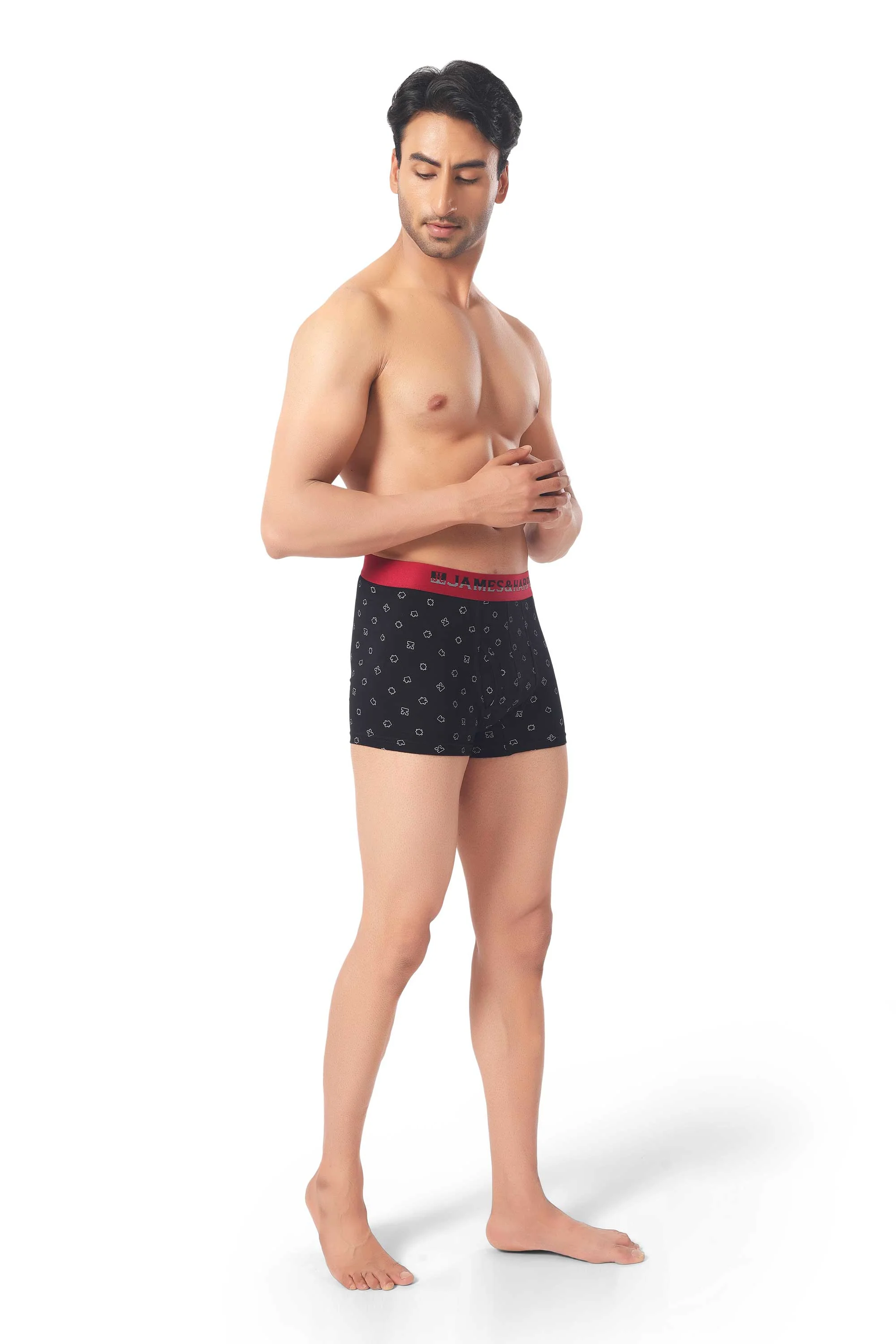 James & Harper Men's Printed Samrat Trunk Size 85 cm Pack of 3