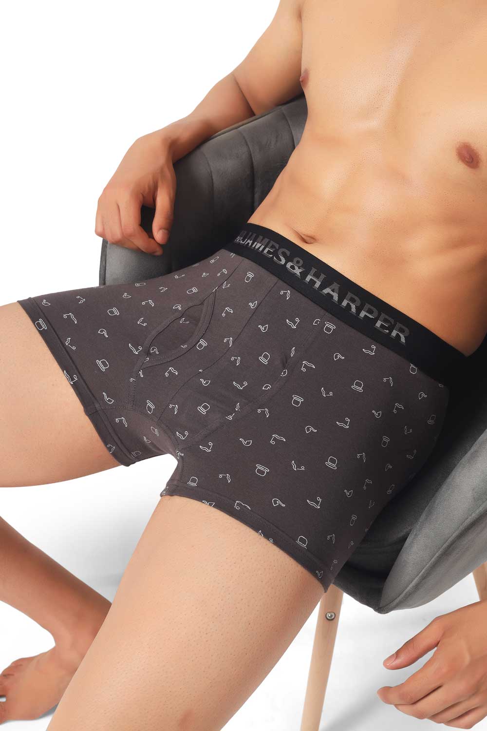 James & Harper Men's Printed Samrat Trunk Size 85 cm Pack of 3