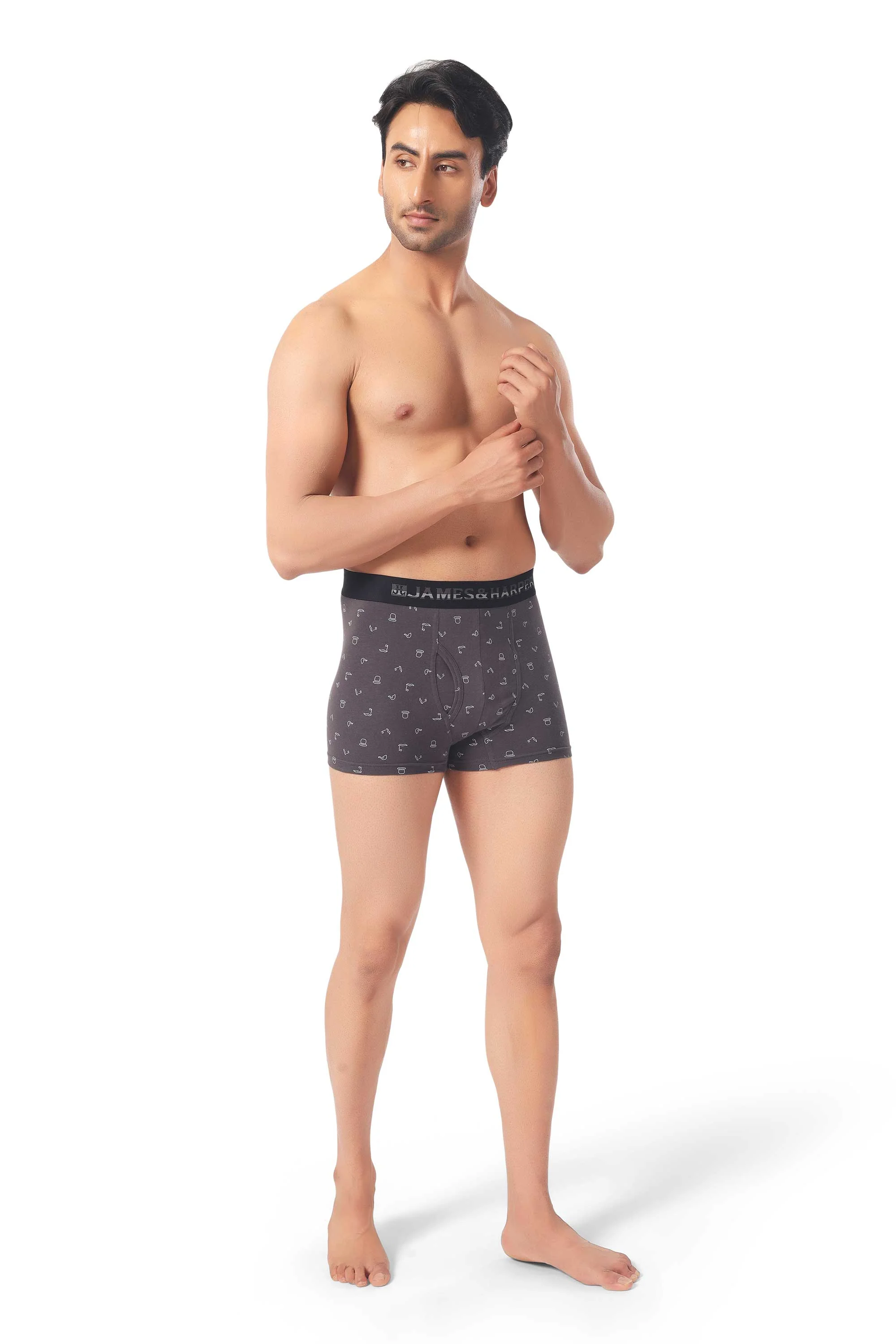 James & Harper Men's Printed Samrat Trunk Size 85 cm Pack of 3