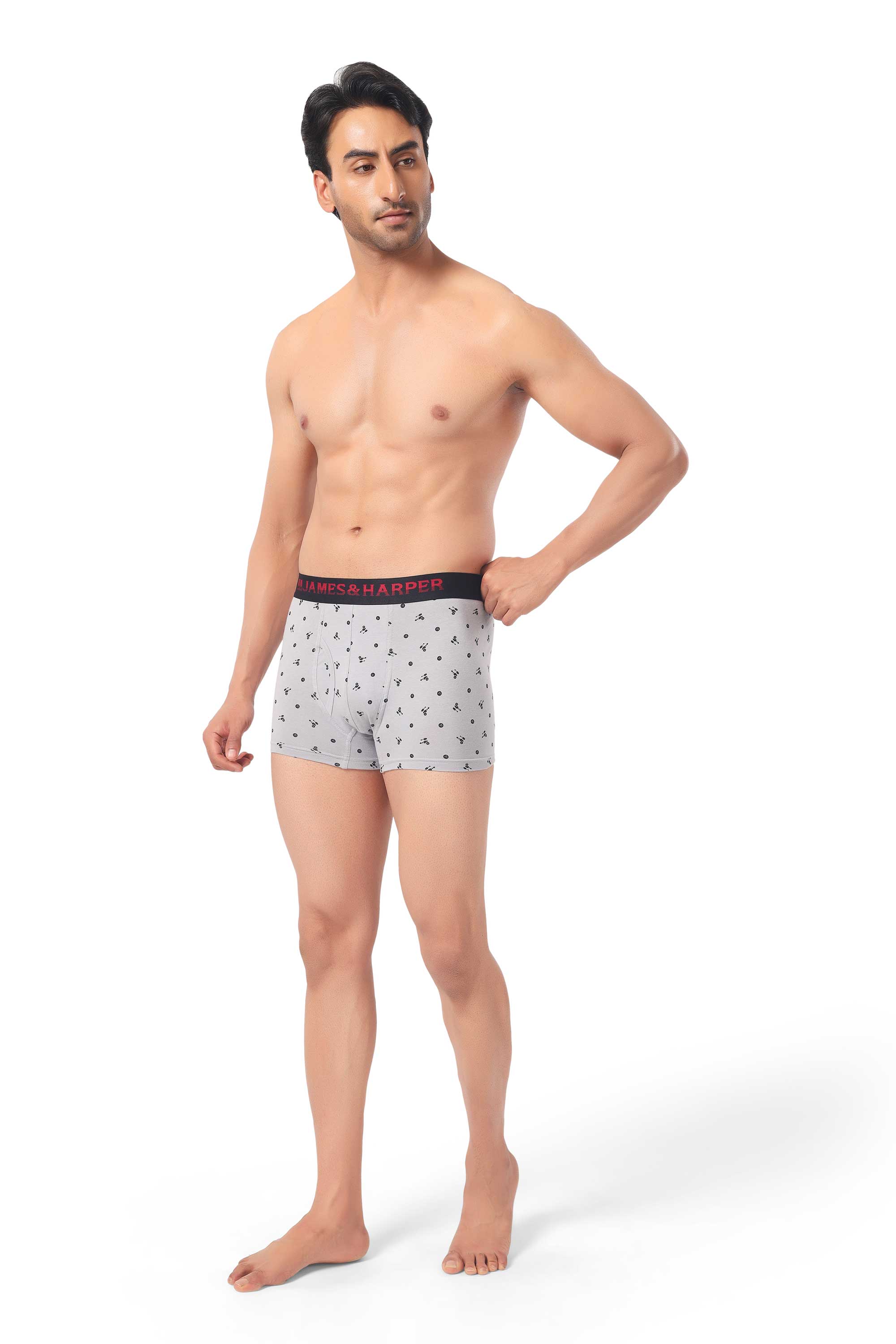 James & Harper Men's Printed Samrat Trunk Size 85 cm Pack of 3