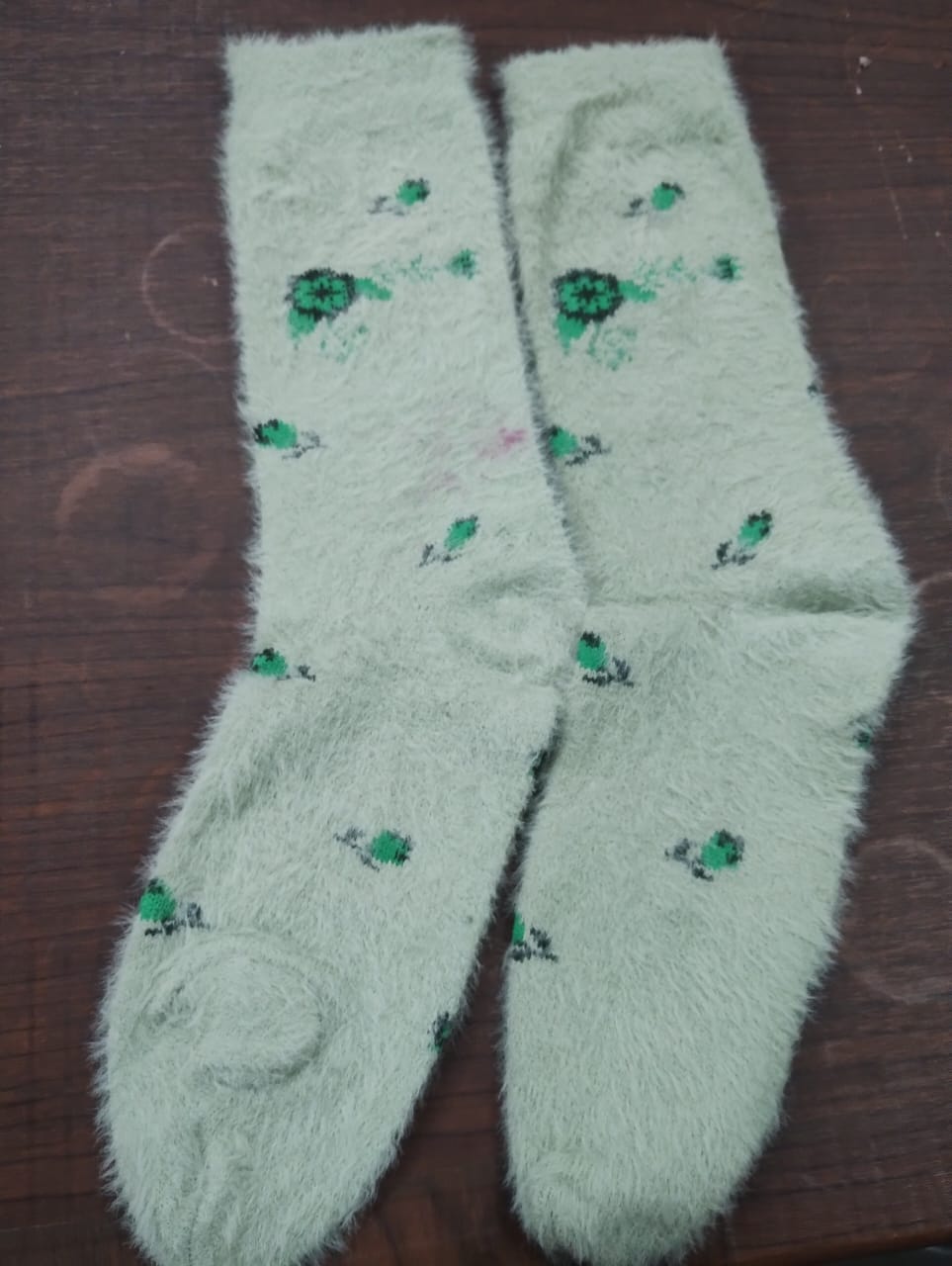 Winter Socks – Soft Fleece Floral Design for Girls & ladies