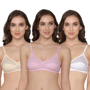 Kalyani Moon Wirefree Printed Cotton Polka Dot Bra