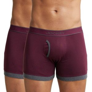 Jockey 1017 Men's Super Combed Cotton Rib Solid Boxer Brief with Stay Fresh Properties